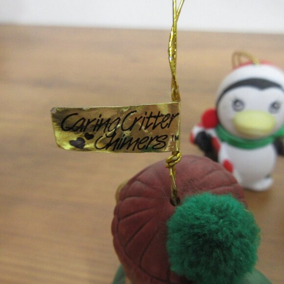 3 Pc Lot Jasco J.S.N.Y. Bears Penguin Bell 3 Size Figurine Ornament Xmas Holiday - Picture 4 of 16